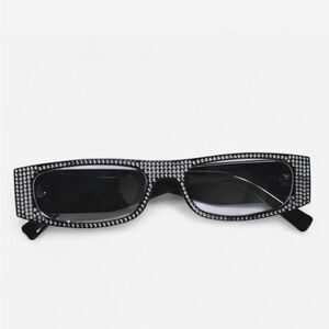 Black Rhinestone Sunglasses